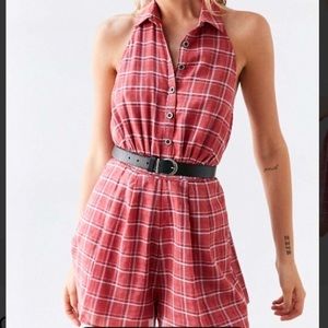 Red Plaid Romper